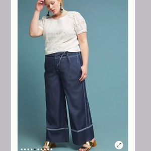 Anthropologie • Pilcro Ultra High Rise Wide Leg Jeans Size 22